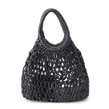 Dolce&Gabbana Raffia Archive Shopping Bag Handbag With Pouch Black Used Limited