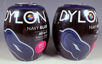 DYLON Fabric Machine Dye Pod Navy Blue 350g Cotton Wool For Natural Fibres Lot 2