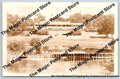 White Sulphur Springs Golf Club RPPC Antique West Virginia Photo HICO Cover 1946