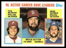 1984 Topps NL Active Career Save Leaders/Bruce Sutter/Tug McGraw/Gene Garber St.