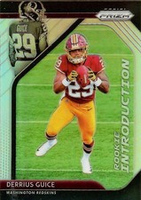 2018 DERRIUS GUICE PRIZM INTRODUCTION REFRACTOR ROOKIE CARD # 21 WASHINGTON. rookie card picture