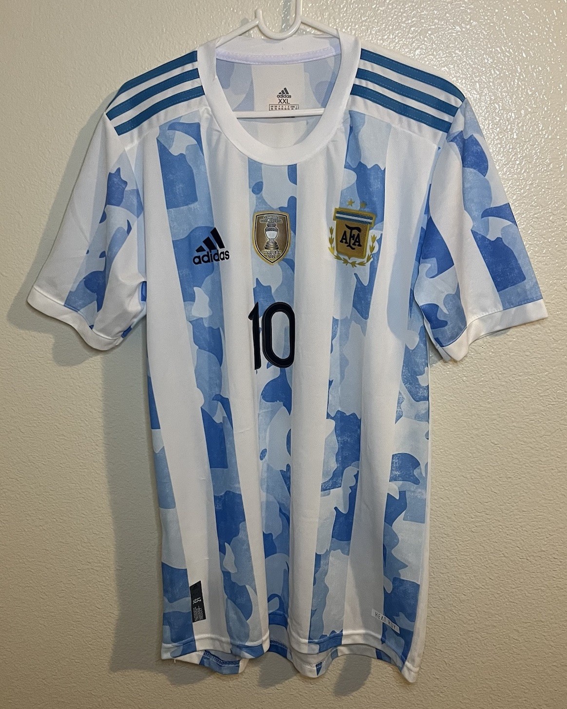 Messi # 10 Adidas Argentina 2021 CopaAmerica Jersey Size XXL