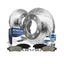 Complete Front Brake System for Trucks - Rotors, Pads, Fluid