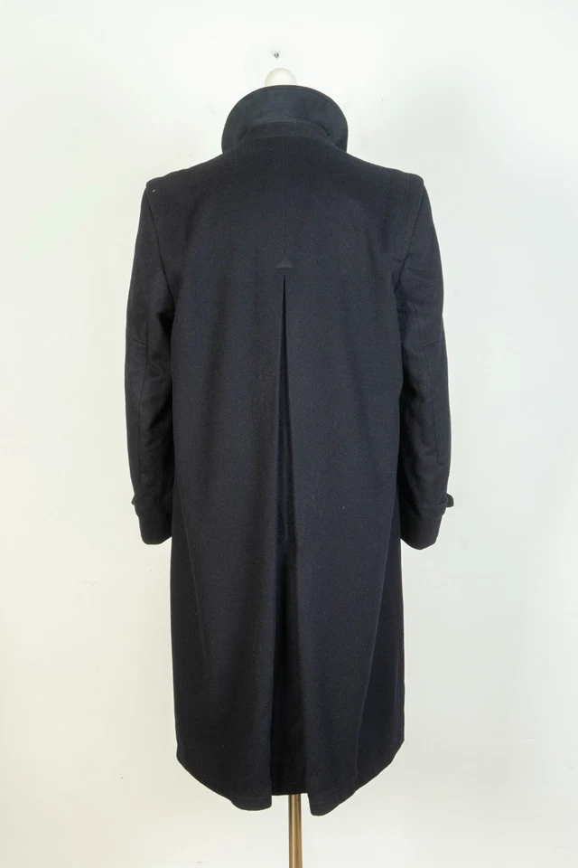 Burberry London Vintage Navy Men's Viscose Wool Trench Coat Jacket Size UK 50 - Image 4 of 4