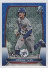 2023 Bowman Mega Box Chrome Blue Mojo Refractor 142/150 James Outman #13 0qi3