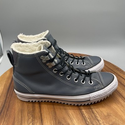 Converse Chuck Taylor All Star Shoes Mens Gray Leather Comfort