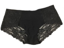 NWT VICTORIA'S SECRET PINK LARGE BLACK FLORAL LACE HIPSTER PANTIES