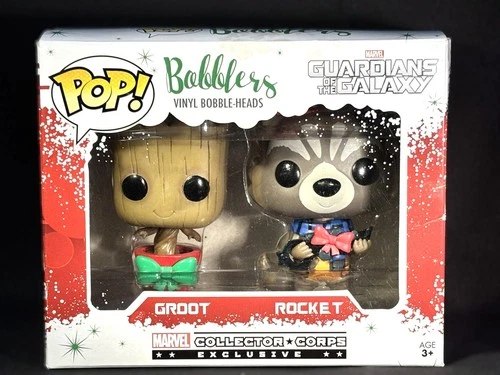 Funko Pop! Bobblers Guardians Of The Galaxy Groot Rocket Marvel Collector Corps