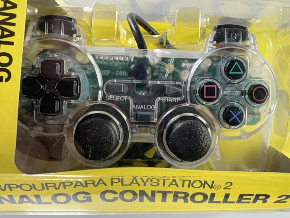For PlayStation 2 Analog Universal Controller Clear Colored - New In Box NIB - Image 2 of 4