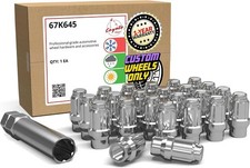 24 Pcs Chrome Spline Lug Nuts M12x1.5 Thread Et Bulge Acorn 1.57 Long