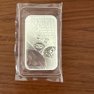 Royal Mint 1oz James Bond 007 Diamonds are Forever Silver Bar (sealed)