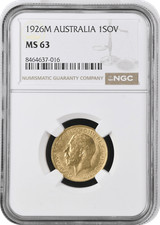 1926 Gold Sovereign Melbourne Rare