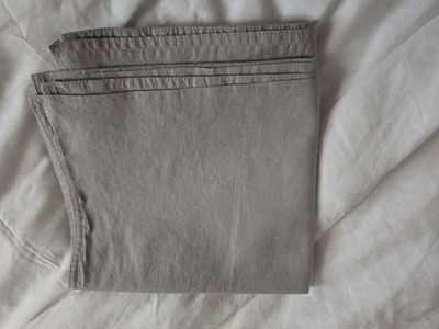 H&M HOME 2 X Kopfkissenbezug 50x90 cm LEINEN Viskose Taupe