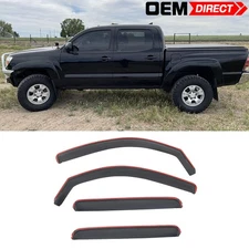 For 2005-2015 Toyota Tacoma Double Cab In-Channel Window Visors Rain Guard 4PCS