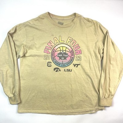 Blue 84 NCAA Women s Final Four 2023 Yellow Long Sleeve T-Shirt Women s Size XL