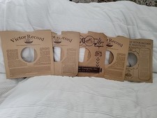 5 Vintage 10" Victor Record Sleeves Different Designs