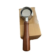 58mm Bottomless Portafilter | Detachable Double Ear | Wooden Handle | Espresso
