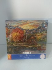 Thomas Kinkade Studios 1000 Piece Puzzle A Perfect Fall Day Autumn Lake