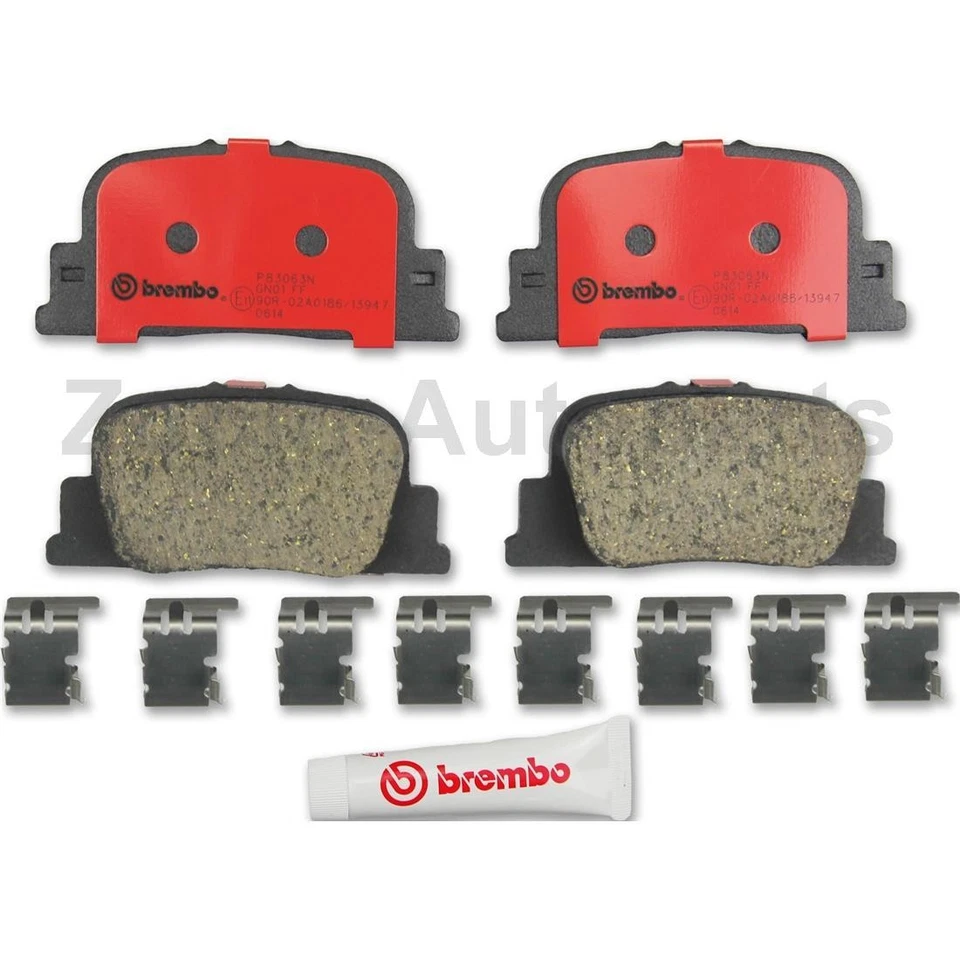 Kit de pastillas de freno delanteras traseras Brembo OE para 2005 2006 2007 2008 2009 10 Scion tC Foto 2 de 3