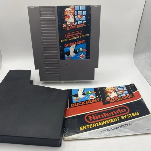 Super Mario Bros Duck Hunt Nintendo NES W Manual, Tested Works Loose