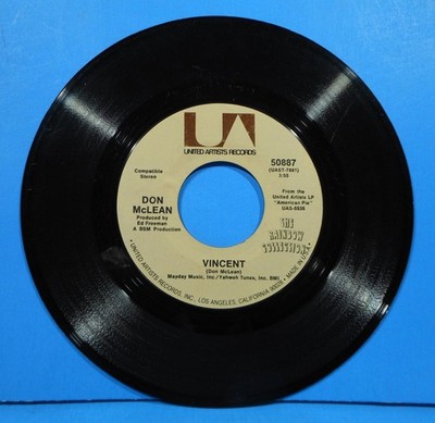 DON MCLEAN VINCENT ~ CASTLES IN THE AIR 7'' 1972 ORIGINAL NICE CONDITION!  VG!!A