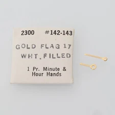 Bulova Accutron Watch 2300 Pair Hands Hour Minute #142-143 GFLAG17 WHT (C1D8)