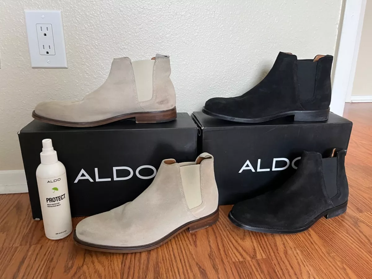 Aldo men shoes Chelsea boot size 8 black beige tan good condition for sale |