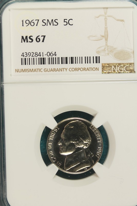 1967 SMS  NCG MS67 JEFFERSON NICKEL!! #A6383
