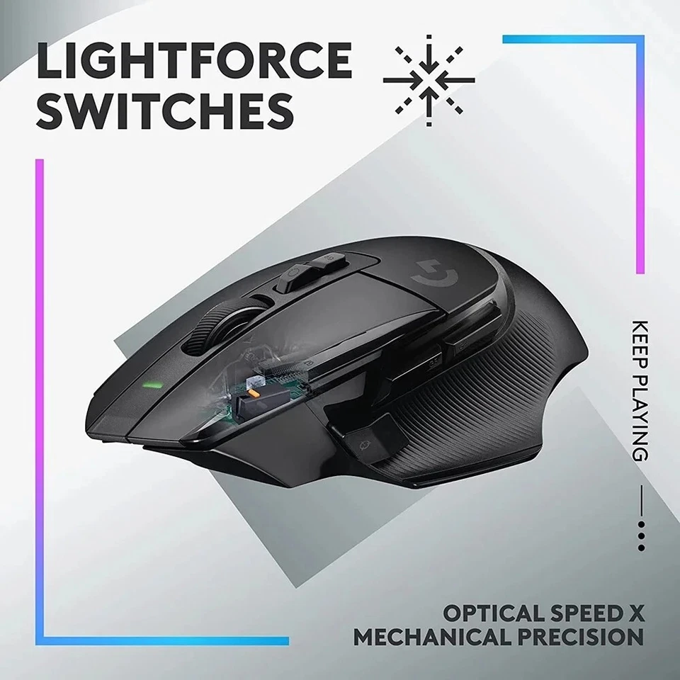 LOGITECH Wireless Mouse G502X Lightspeed Gaming Optical Bluetooth Mice Laptop PC - Image 2 of 4