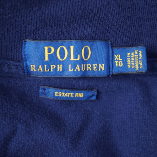 Suéter Polo Ralph Lauren Azul Marino Oscuro Estate Costilla 1/4 Cremallera Cuello Algodón Talla XL Logo - Imagen 7 de 17