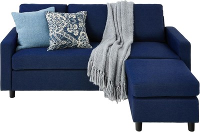 Upholstered Sectional Sofa for Home, Apartment, Dorm, Bonus Room