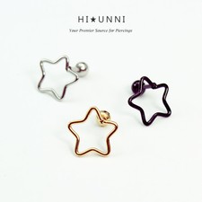 16g Star cartilage earrings, conch helix earrings, men earrings jewelry,1pc