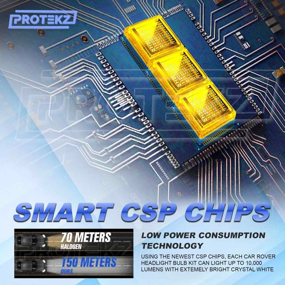 LED Headlight kit 9007 Bulbs for 2003-2005 Ford E-150 Club Wagon Hi&Lo Beam - Image 4 of 4