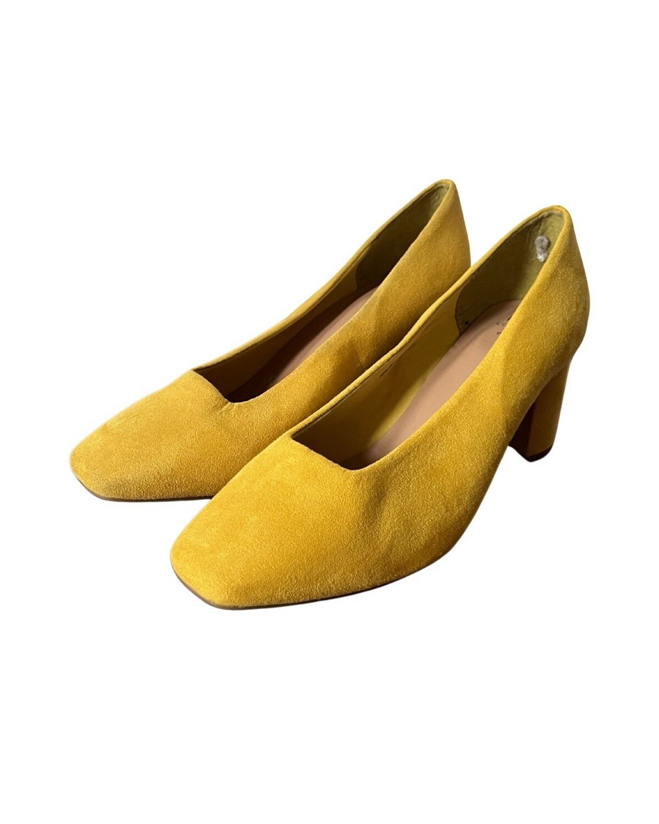 Yellow M&S Collection Wide Fit Woman's Heels Ballet Pumps UK
