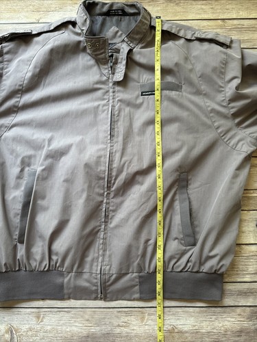 Vintage Members Only Jacket Mens Large Grey Full Zip Cafe Racer - Picture 7 of 9