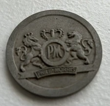 VINTAGE PHILIP MORRIS Token Coin Metal Type Piece