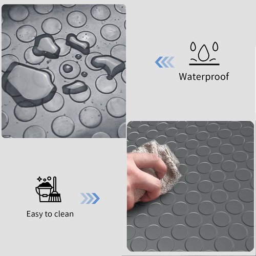 Coin Garage Floor Mat PVC Flooring Roll Anti-Slip Gym Under Car Protect Cove - Picture 5 of 15