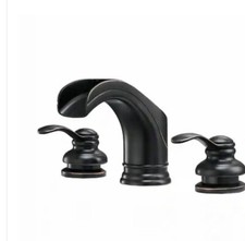 BWE 8 in. Waterfall Widespread 2-Handle Bathroom Faucet In Oil Rubbed Bronze