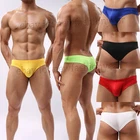 Men Mini Boxer Briefs Micro Bikini Underwear Bulge Pouch  Boxers Thong Trunks