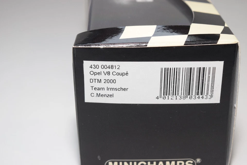 A45 1:43 MINICHAMPS OPEL ASTRA V8 CUPÉ DTM 2000 TEAM IRMSCHER C. MENZEL SIN USAR, EN CAJA Foto 4 de 4