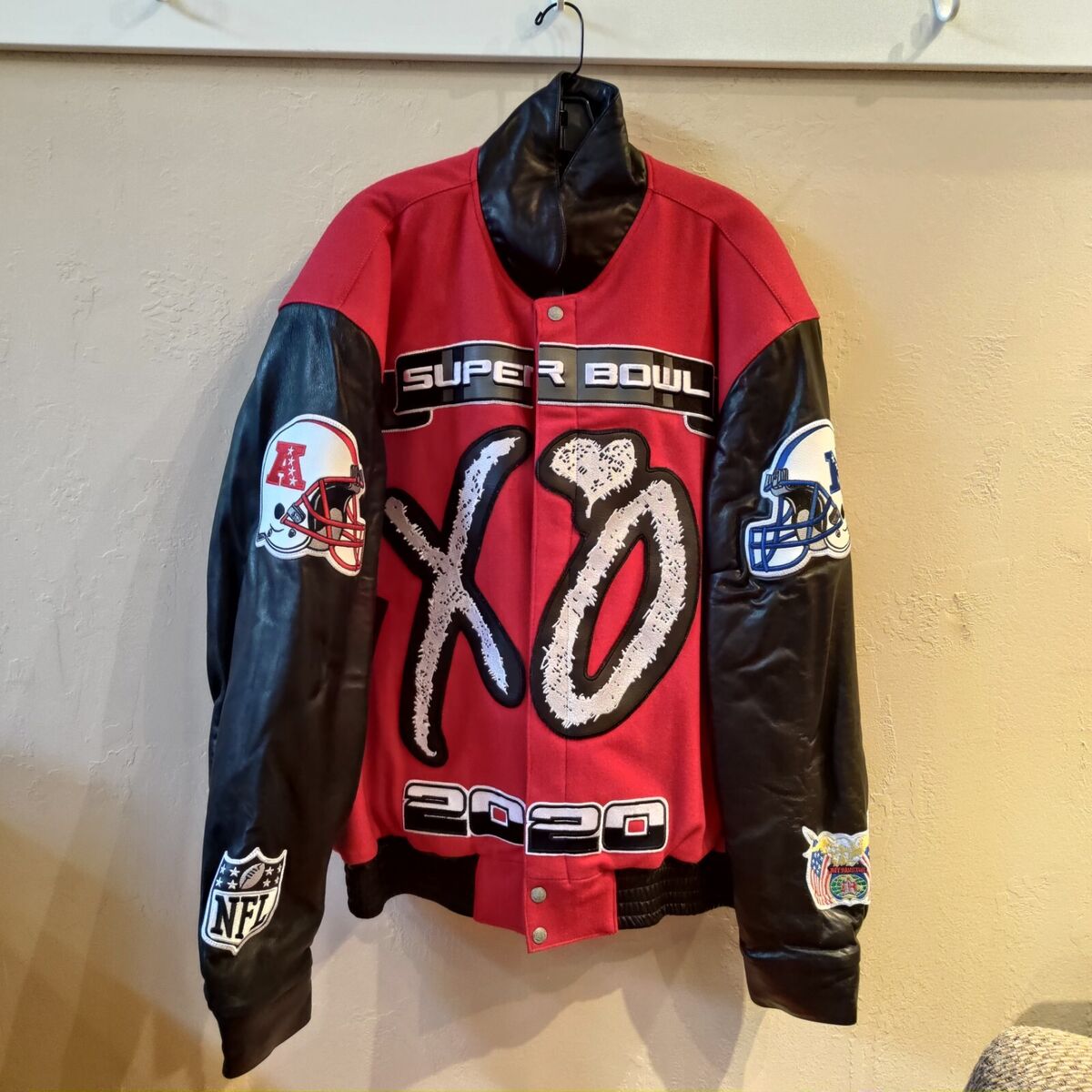 Superbowl LV The Weeknd x Jeff Hamilton Letterman Jacket Superbowl LV The Weeknd x Jeff Hamilton Letterman Jacket