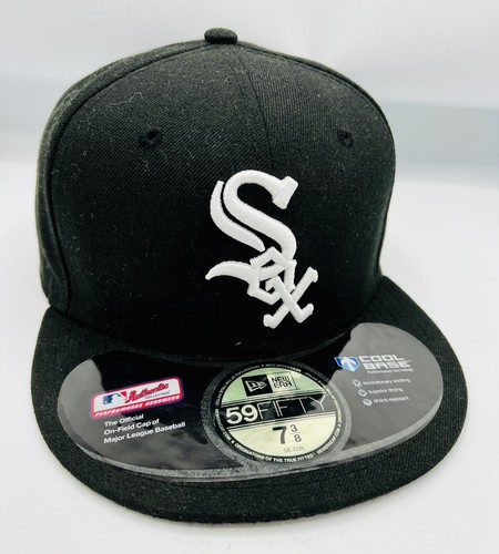 Casquette New Era 59FIFTY Chicago White Sox Vegas - Taille 7 5/8 - Noir/Sable - Neuf Avec étiquettes