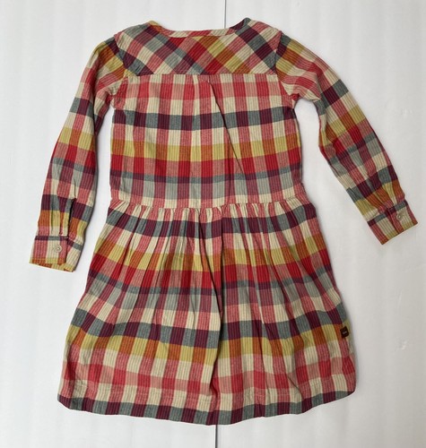 NWT TEA COLLECTION Girl’s Long Sleeve Pocket Plaid Shirt Dress 5T Spring Clothes - Picture 4 of 10