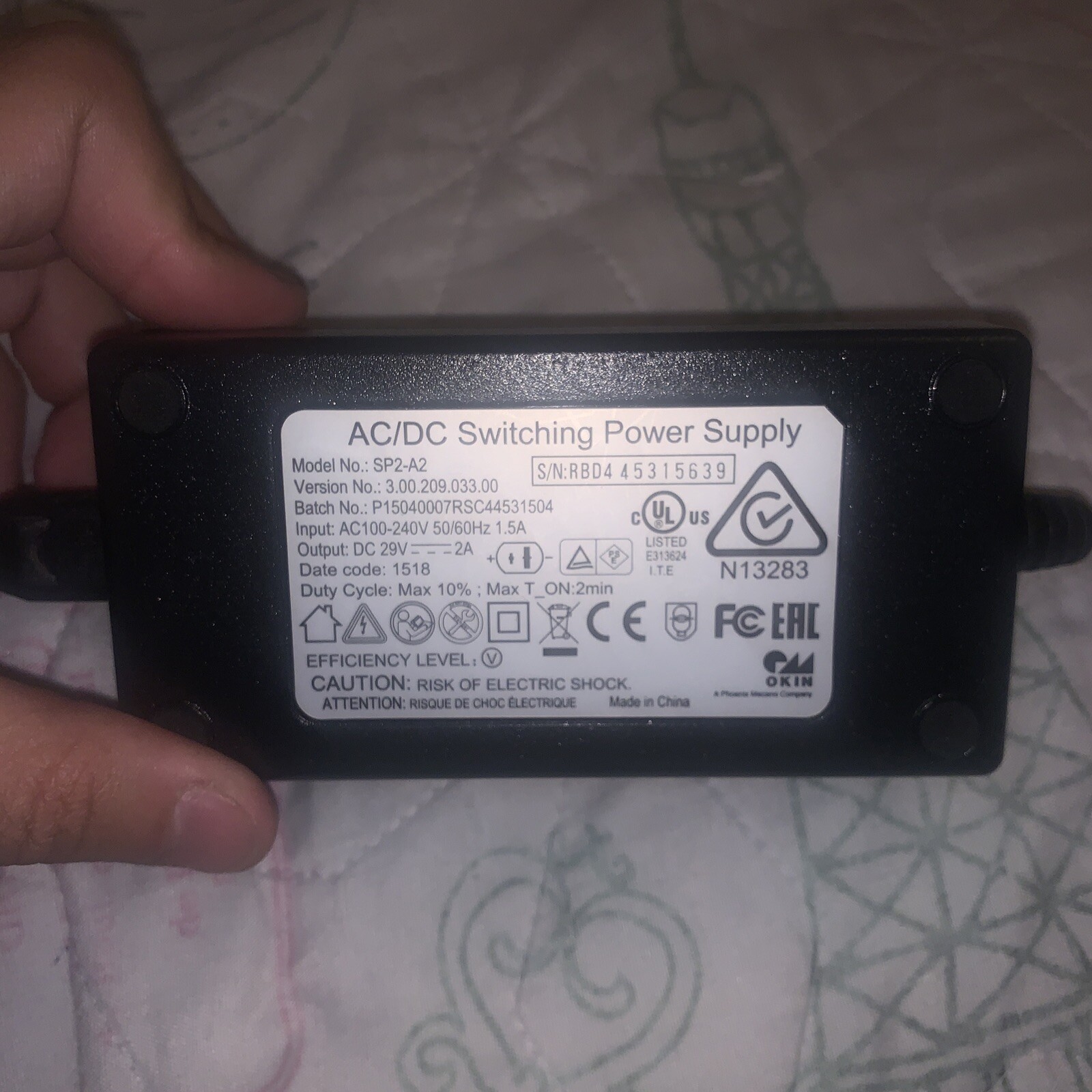 AC DC Power Supply Model SP2 A2 29V 2A Adapter 1604 EBay AC DC Power Supply Model SP2 A2 29V 2A Adapter 1604 EBay