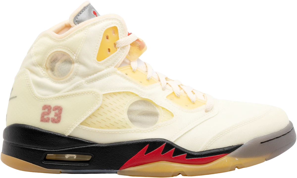 Size 9 Jordan 5 SP x Off White Mid Sail