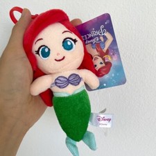 Disney Princess Mermaid Ariel Plush Doll Bag Charm Toy Key Ring Accessory