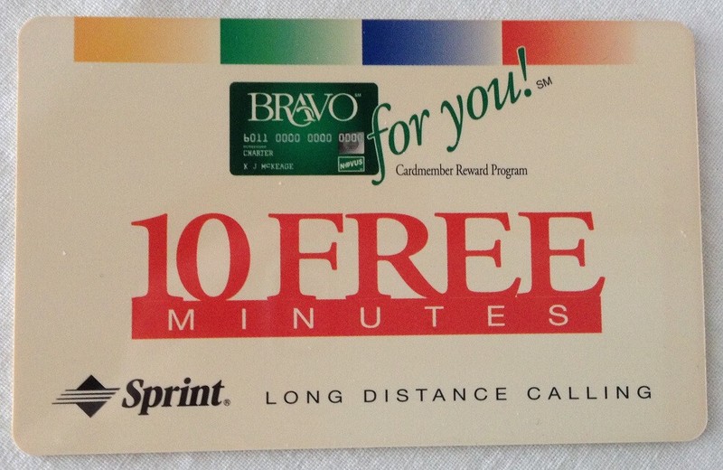 SPRINT Bravo 10 Minute USA Phone Card 1997  EXPIRED