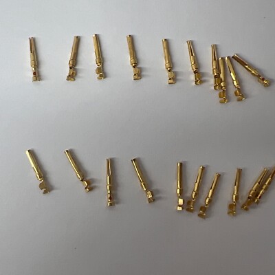 20x 66504-9 AMP CONNECTOR D-SUB CONTACT SOCKET 20-24AWG GOLD CRIMP