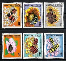 Animaux Insectes Hongrie 1980 (15) Yvert n° 2703 à 2708 oblitérés used