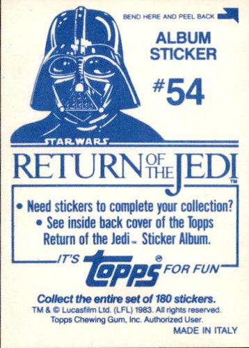 Star Wars ROTJ Trading Card Sticker Album Complete Your Set You Pick 1983 Topps - Bild 109 von 355